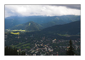 Blick von der 1123m hohen Gubalowka über Zakopane