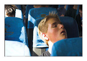 ...bevor im Bus dann die Erschöpfung gnadenlos zuschlug :-)