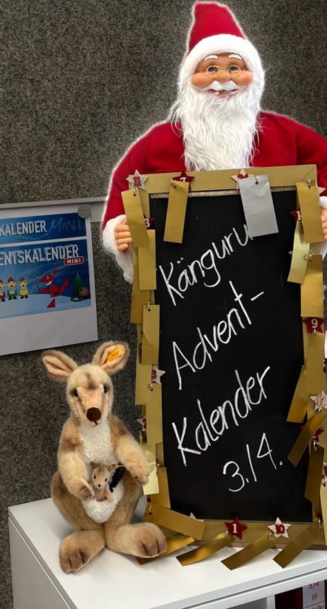 Känguru-Adventskalender im Schulhaus Rüediswil (Schweiz)